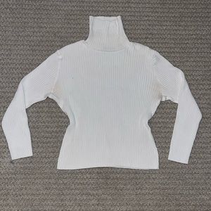 Knit White Turtleneck